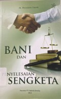 Bani Dan Penyelesaian Sengketa